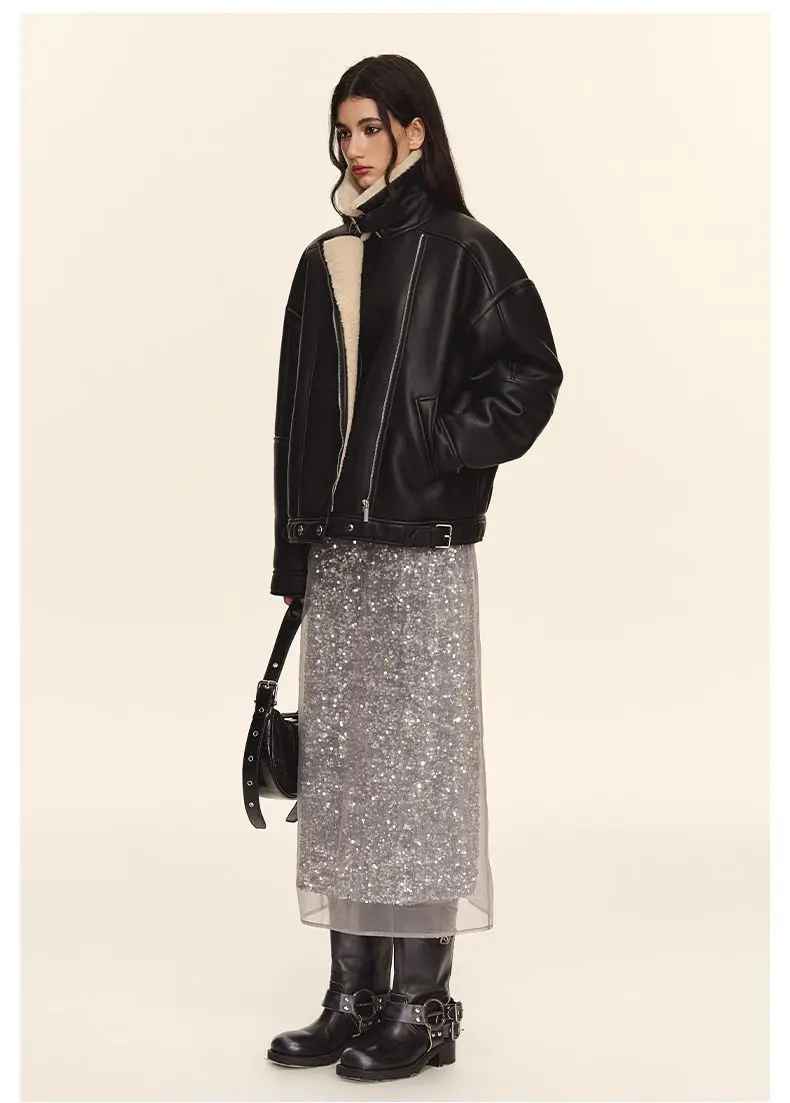 Veste de Motard "Double Sherpa" – Collection Hiver Unisexe