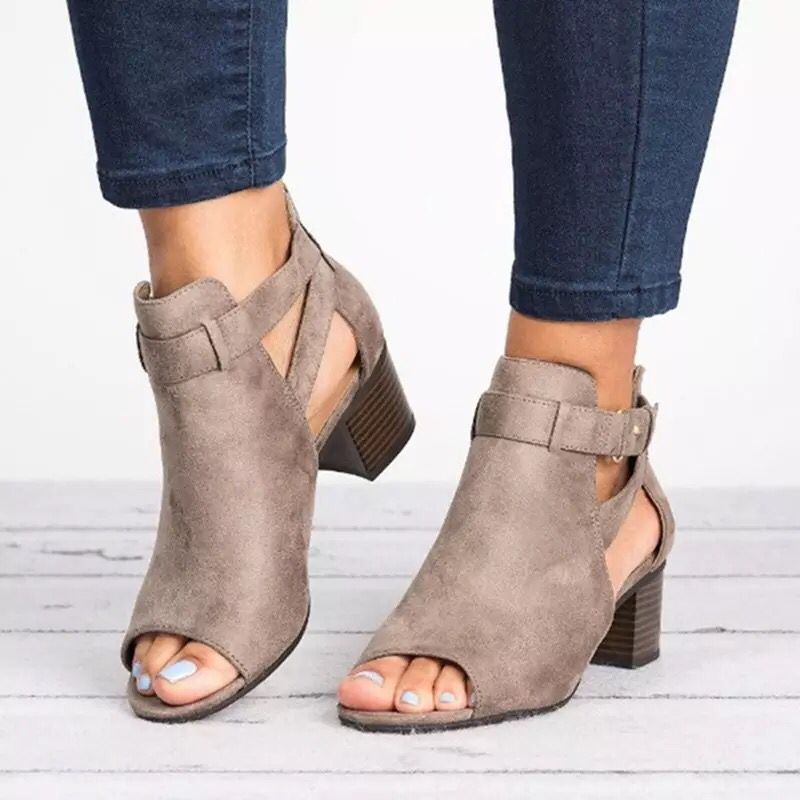 Sandales à Talons Mi-Hauts – Confort Élégant & Maintien Parfait
