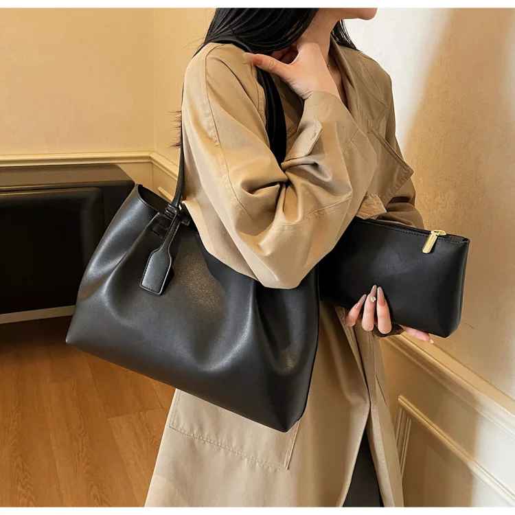 Retro Large Capacity Tote Bag Women's 2025