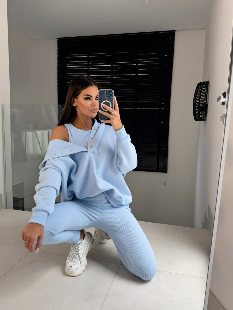 Ensemble vêtements de sport et vêtements de yoga trois pièces femme - (débardeur, legging, sweat à capuche)