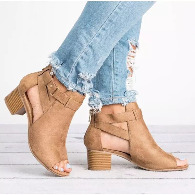 Sandales à Talons Mi-Hauts – Confort Élégant & Maintien Parfait