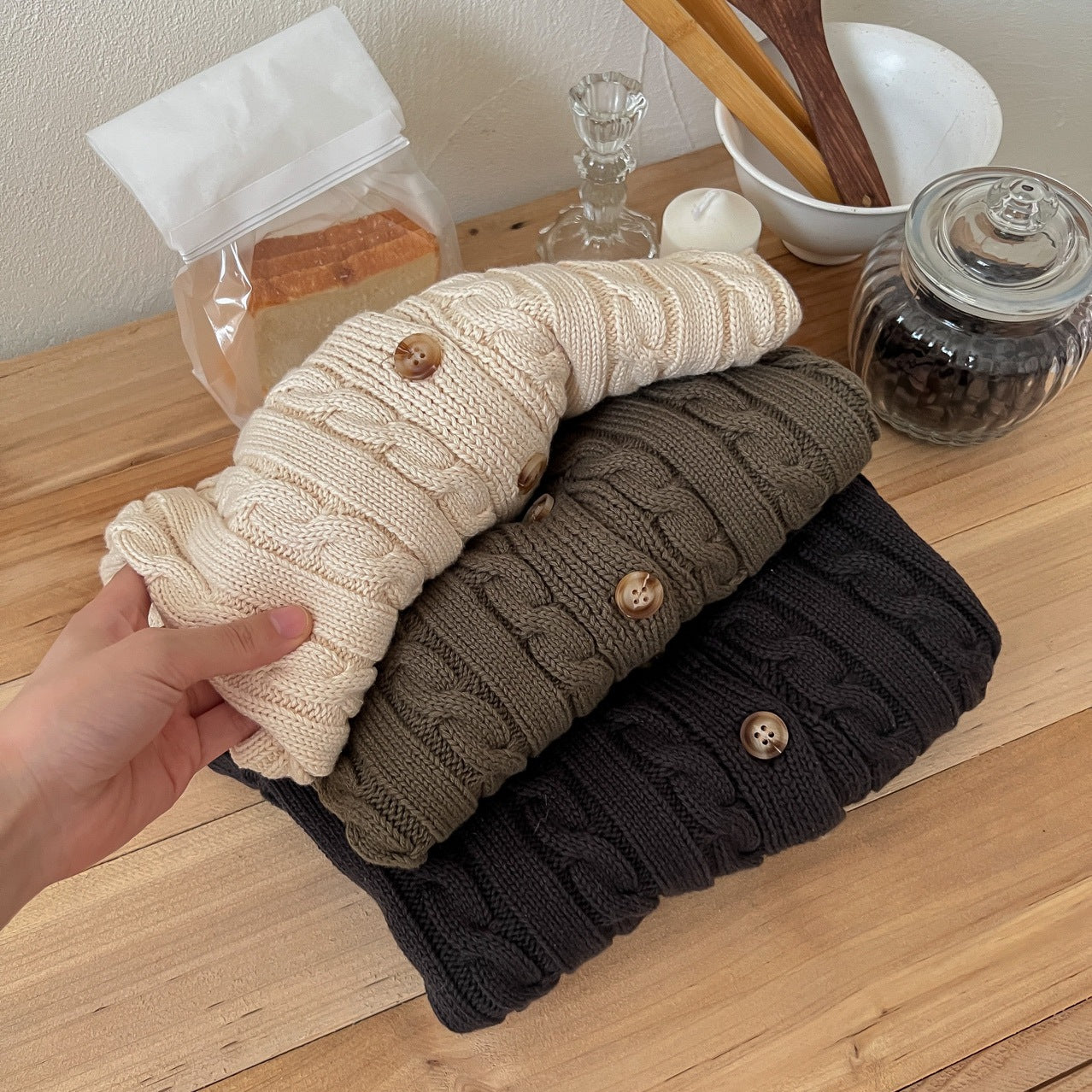 Cardigan Classique en Laine & Cachemire