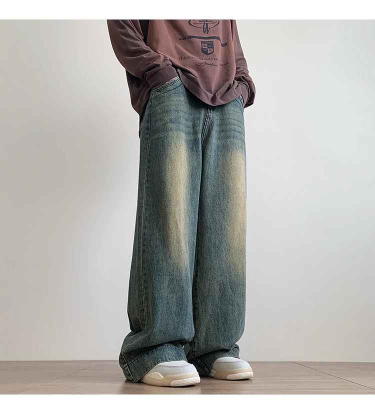 Jean Wide Leg "Blue Heritage" – Denim Délavé & Coupe Oversize Premium