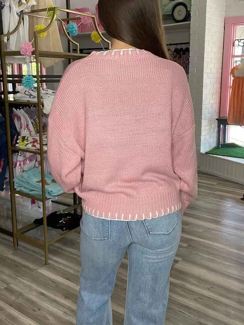 Pull "Coquette" à Nœud Papillon – Douceur et Féminité