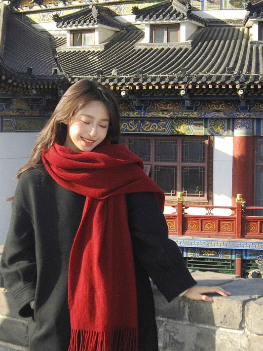 Écharpe de Luxe en Cachemire Tricoté – Collection Hiver Multi-Coloris