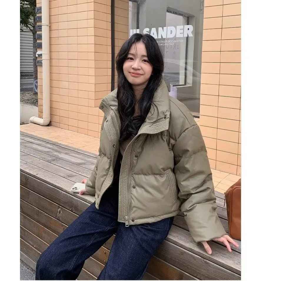 Veste d'Hiver Épaisse en Cuir PU