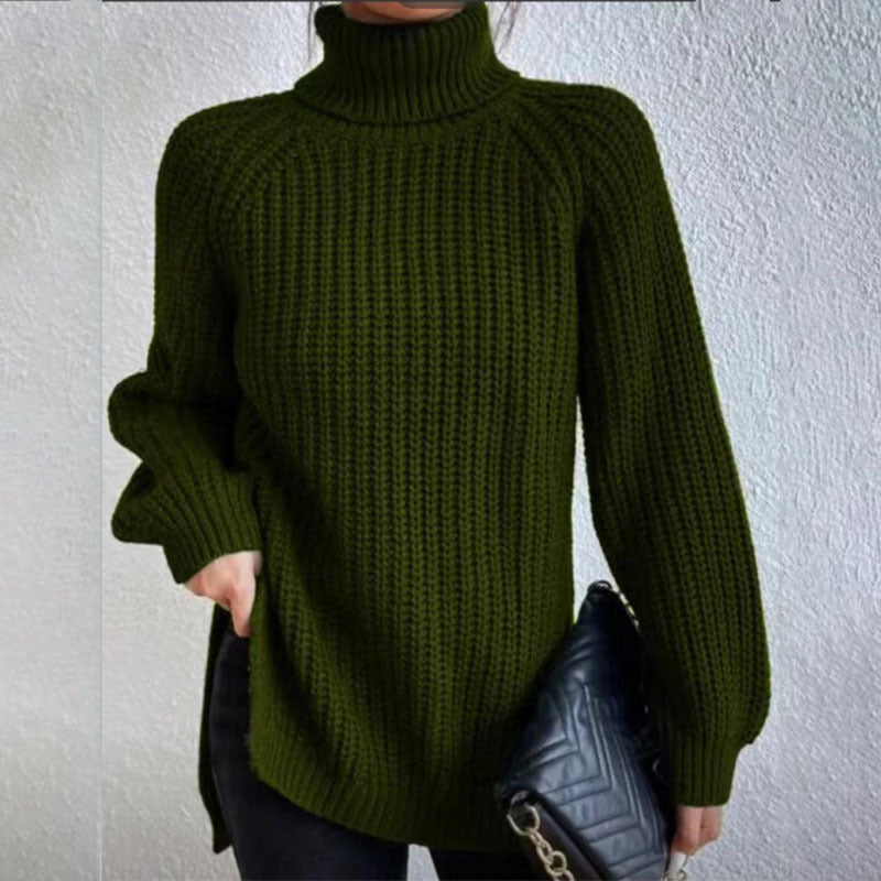 Pull Douillet à Col Roulé en Maille Épais
