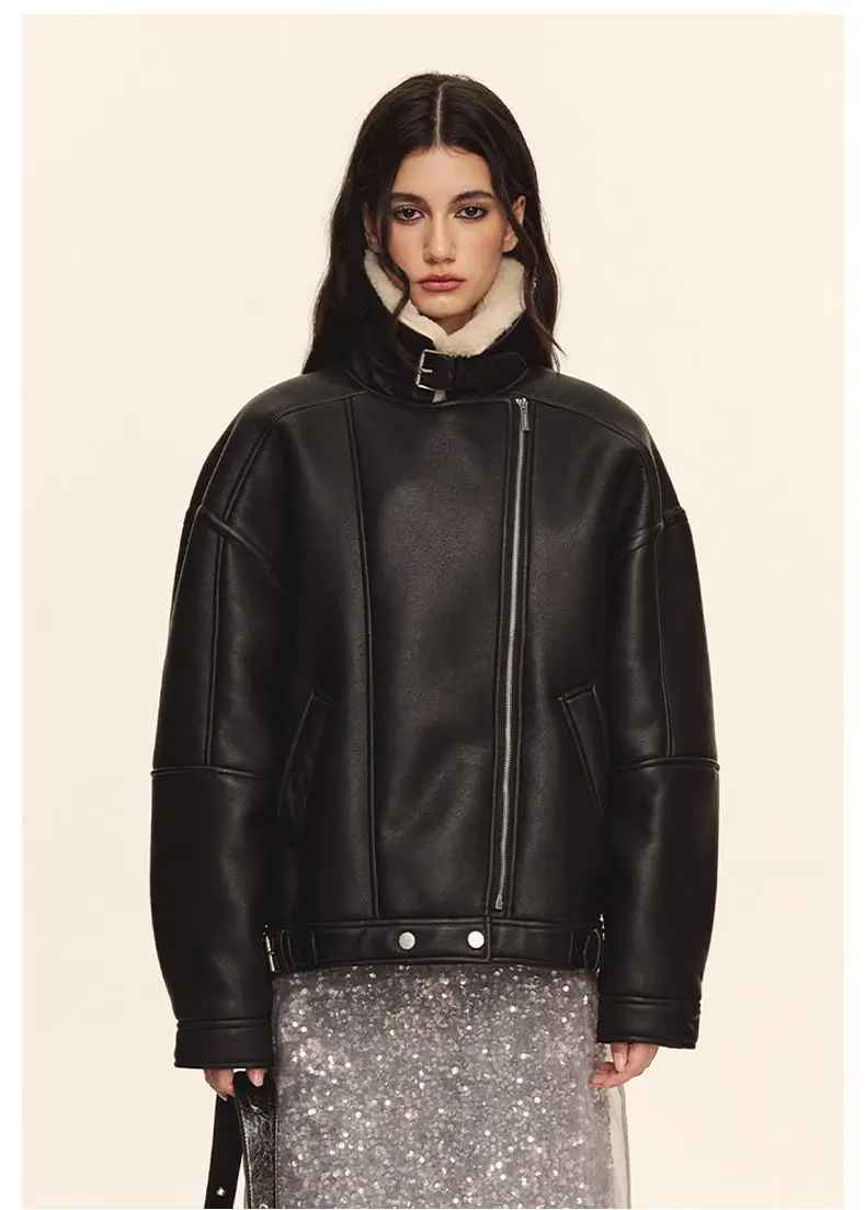 Veste de Motard "Double Sherpa" – Collection Hiver Unisexe