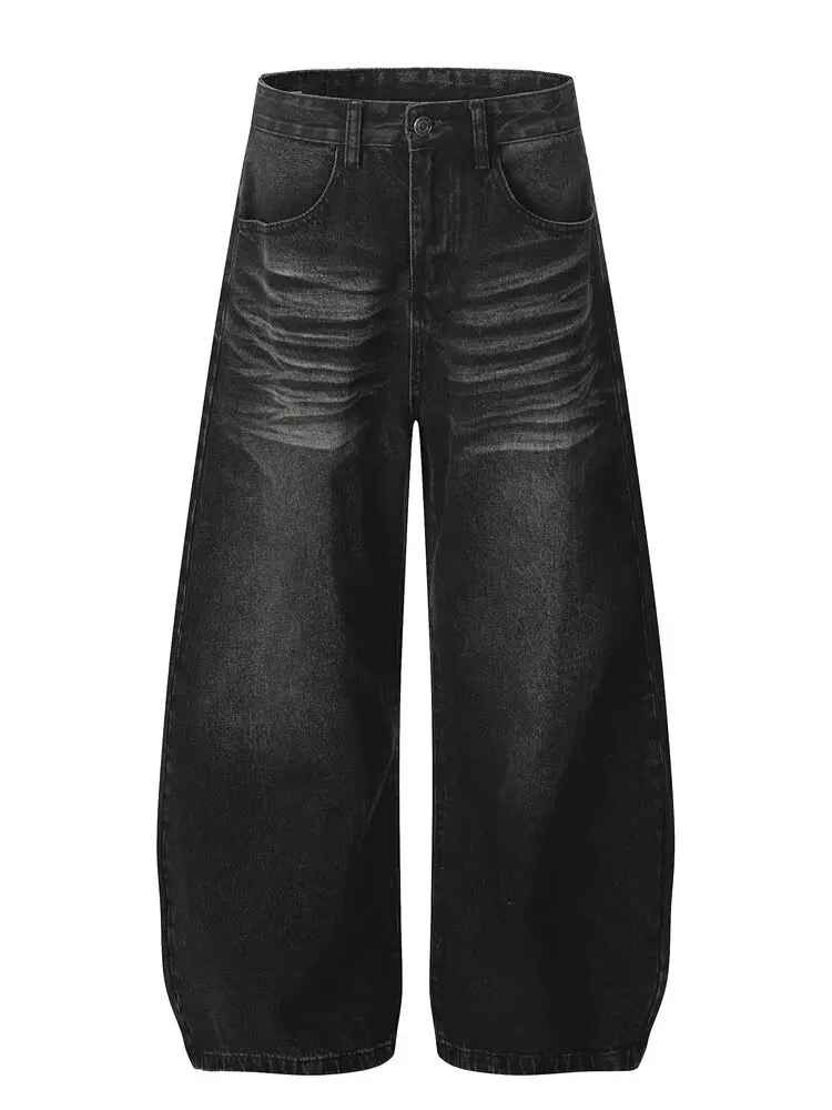 Jean Wide Leg "Neo-Vintage" – Coupe Ample & Design Moustaches de Chat