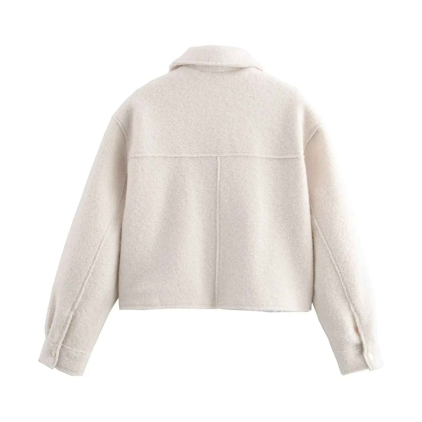 Veste Courte en Cuir Perlé