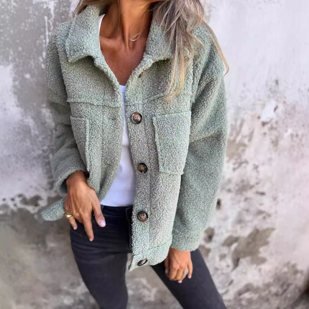 Veste Douce en Peluche - Élégance et Confort