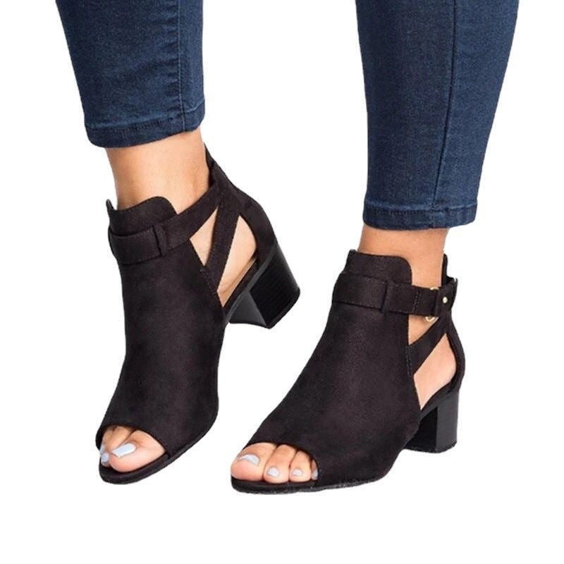 Sandales à Talons Mi-Hauts – Confort Élégant & Maintien Parfait