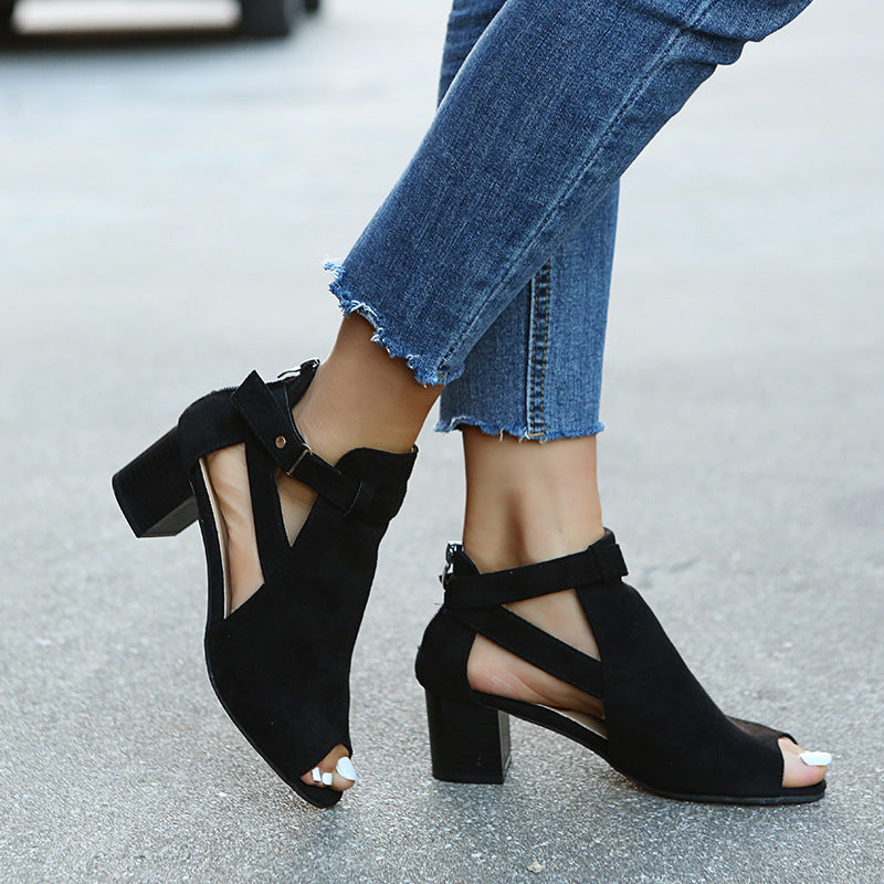 Sandales à Talons Mi-Hauts – Confort Élégant & Maintien Parfait