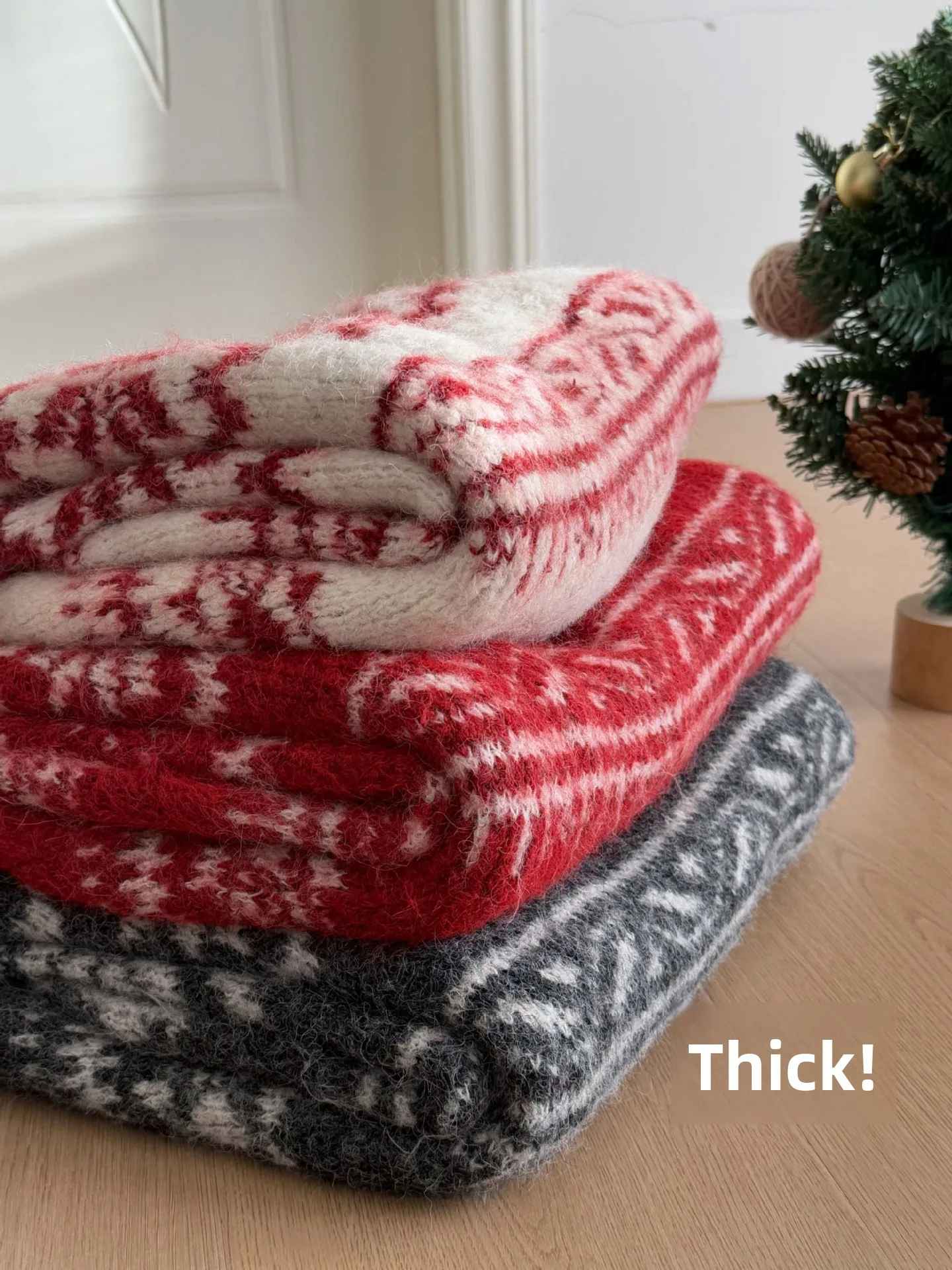 Ensemble "Magie de Noël" – Pull Oversize et Écharpe Aérienne Coordonnée