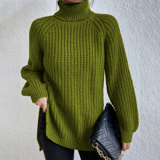 Pull Col Montant en Maille Douce et Ample