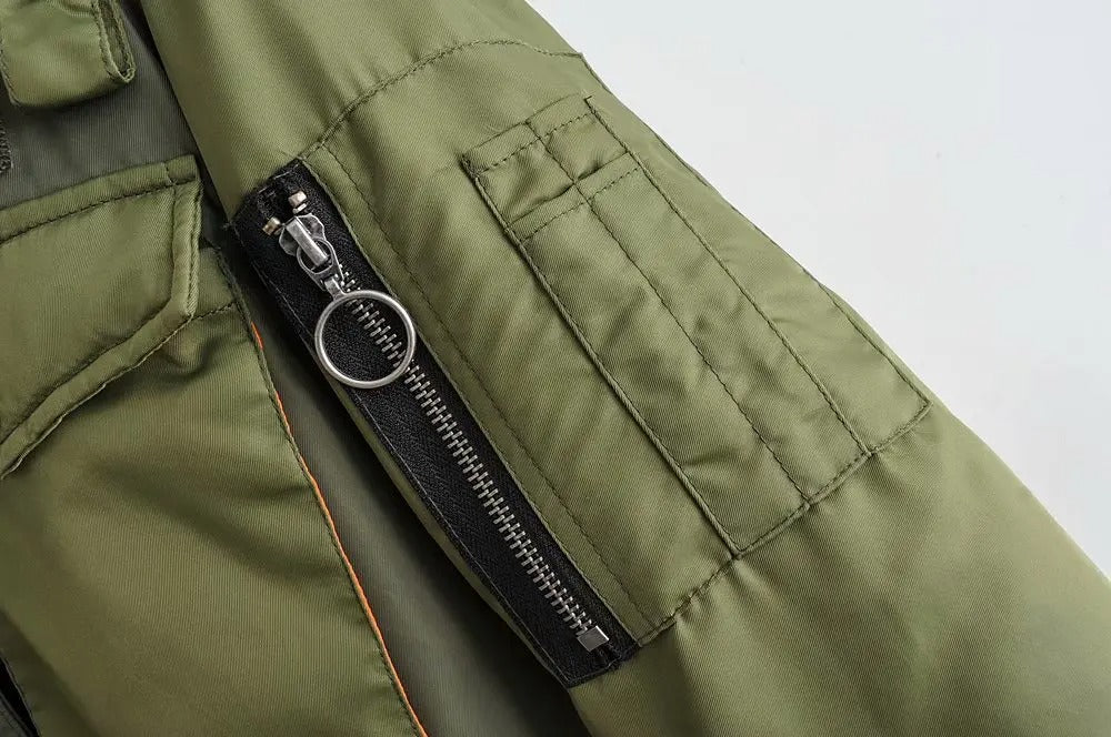 Blouson Bomber avec Poches Utilitaires