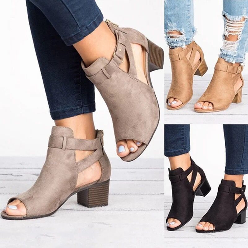 Sandales à Talons Mi-Hauts – Confort Élégant & Maintien Parfait