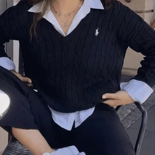 Polo en Tricot Torsadé "Korean Style"