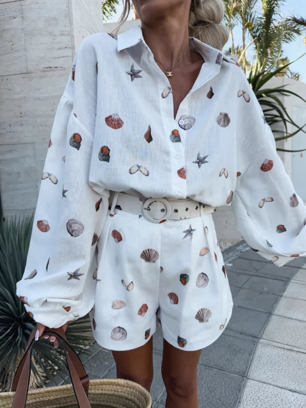 Valciva Seashell Escape – Ensemble 2 pièces 100 % coton